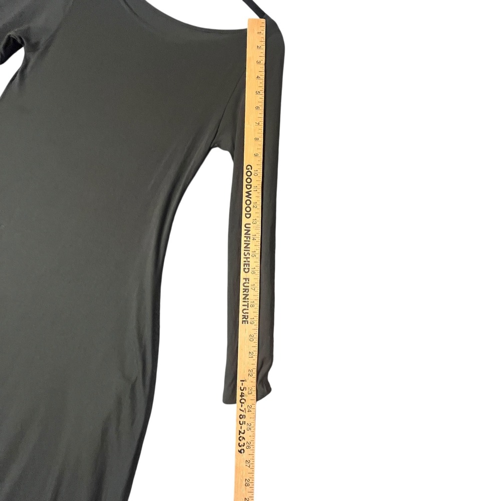 Soft Surroundings Petite S Green Cotton Maxi Dress Pockets Flowy Minimalist - Picture 5 of 12